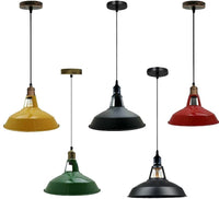 13 Inch Vintage Industrial Barn Pendant Lights Hanging Rope