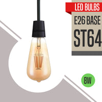1/3/5/10 Pack LED Bulb ST64 8W Warm White E26 Vintage Edison Bulb