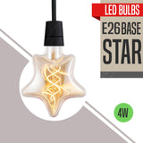 Star 4W LED Light Bulb E26 Warm White Decorative LED Edision Bulbs Dimmable