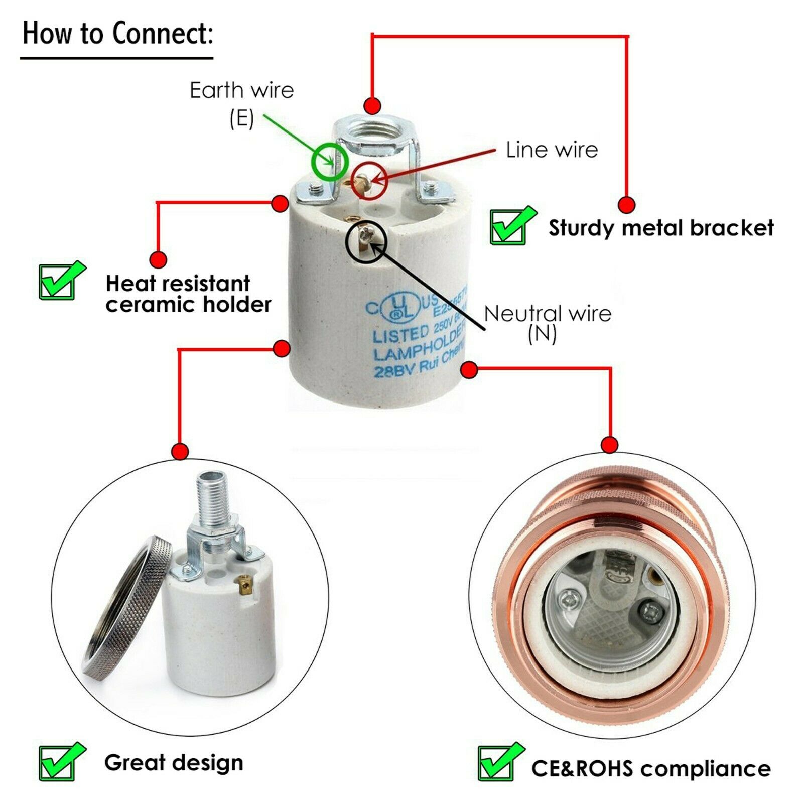 Lamp deals fixture socket