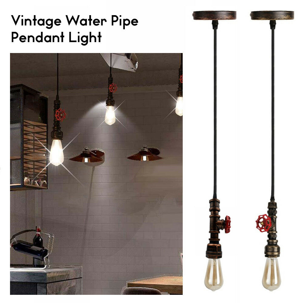 Industrial Steampunk Water Pipe Pendant Light