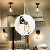 Industrial Wall Lamp Rustic Red Sconce Vintage Wall Light Home Farmhouse