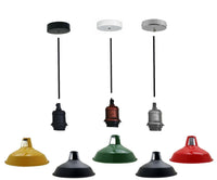 12 Inch Vintage Industrial Barn Pendant Lights Hanging Rope 