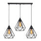 3 way Geometric cage Ceiling Light Fixture for Farm house ~1179