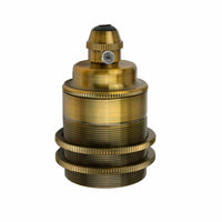 Threaded Holder Yellow Brass E26 Base Screw Thread Bulb Socket Lamp Holder~1230